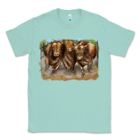 Seafoam 3 red angus bulls Classic Tee - LillyAllenDesigns