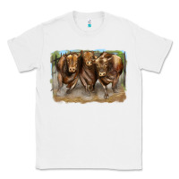 White 3 red angus bulls Classic Tee - LillyAllenDesigns
