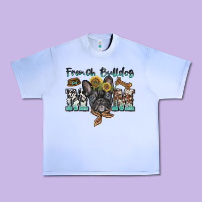 French Bulldog Mom Urban Heavy Tee Designed By Barkaloodesign