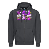 Smoke Purple Winter Gnomies Zipper Hoodie - BundleAndBundleShop