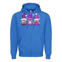 True Royal Purple Winter Gnomies Zipper Hoodie - BundleAndBundleShop