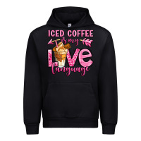 Black iced coffee is my love language Urban Hoodie - OliviaCreatesArt
