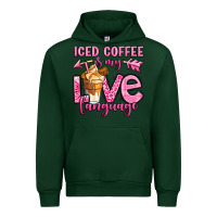 Forest Green iced coffee is my love language Urban Hoodie - OliviaCreatesArt