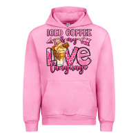 Fuchsia Pink iced coffee is my love language Urban Hoodie - OliviaCreatesArt