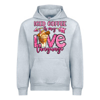 Heather Grey iced coffee is my love language Urban Hoodie - OliviaCreatesArt