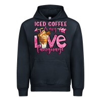 Navy iced coffee is my love language Urban Hoodie - OliviaCreatesArt