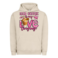 Pigment French Oak iced coffee is my love language Urban Hoodie - OliviaCreatesArt