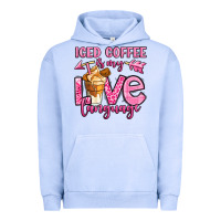 Pigment Grape Ice iced coffee is my love language Urban Hoodie - OliviaCreatesArt