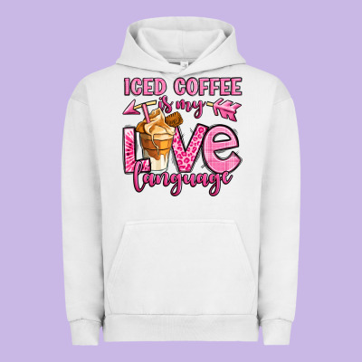 Iced Coffee Is My Love Language Urban Hoodie Designed By Oliviacreatesart
