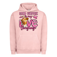 Pigment Salmon iced coffee is my love language Urban Hoodie - OliviaCreatesArt