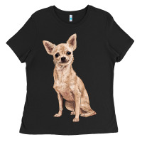 Black chihuahua Ladies Tee - RanaPortraitStore