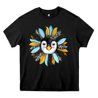 Black penguin sunflower Heavy Core Tee - RanaPortraitStore
