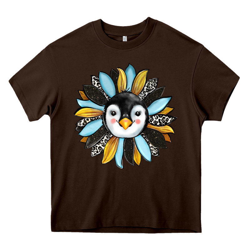 Penguin Sunflower Heavy Core Tee by RanaPortraitStore | Teevron