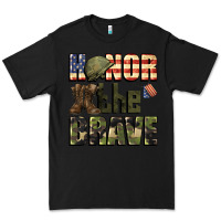 Black Honor the brave 4th of july Premium Tee - CowGirlArtShop