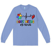 Colony Blue love needs no words Long Sleeve Tee - MaliasSmallBusiness