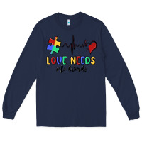 Navy love needs no words Long Sleeve Tee - MaliasSmallBusiness
