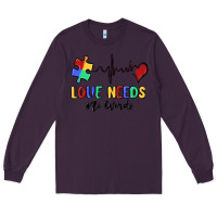 Plum love needs no words Long Sleeve Tee - MaliasSmallBusiness