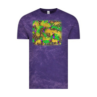 Cloud Purple mardi gras fleur de lis and leopard background Vintage Tee - AdoDesignShop