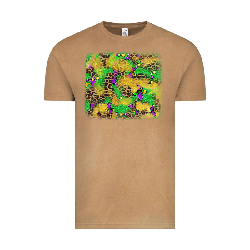 Mardi Gras Fleur De Lis And Leopard Background Vintage Tee by AdoDesignShop | Teevron