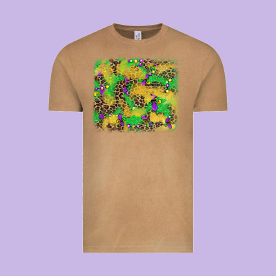 Mardi Gras Fleur De Lis And Leopard Background Vintage Tee Designed By Adodesignshop