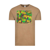 Vintage Coffee mardi gras fleur de lis and leopard background Vintage Tee - AdoDesignShop