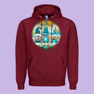 Winter Gnomies Ornament Zipper Hoodie Designed By Bundleandbundleshop