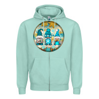 Seafoam Winter Gnomies Ornament Zipper Hoodie - BundleAndBundleShop