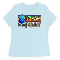 Baby Blue it's ok to say gay Ladies Tee - Zillion Design Studio