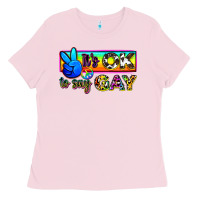 Bubblegum Pink it's ok to say gay Ladies Tee - Zillion Design Studio