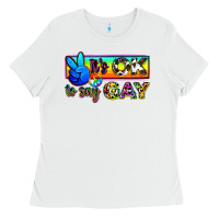 White it's ok to say gay Ladies Tee - Zillion Design Studio