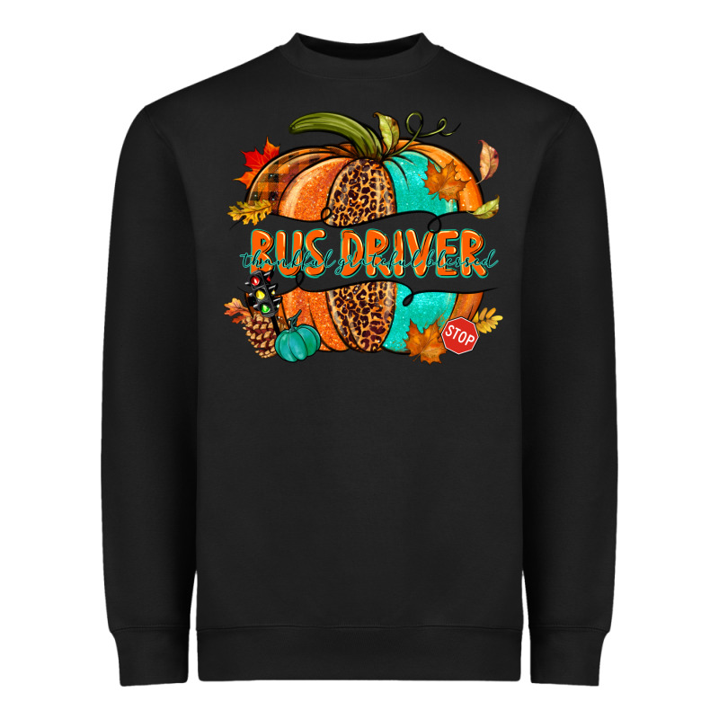 Bus Driver Pumpkin Heavyweight Sweatshirt by NancyCooperArtShop | Teevron