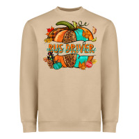 Mushroom bus driver pumpkin Heavyweight Sweatshirt - NancyCooperArtShop