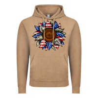Vintage Coffee sunflower american flag Vintage Hoodie - JahusDesignShop