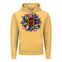 Vintage Mustard sunflower american flag Vintage Hoodie - JahusDesignShop