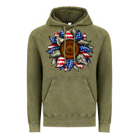 Vintage Olive sunflower american flag Vintage Hoodie - JahusDesignShop