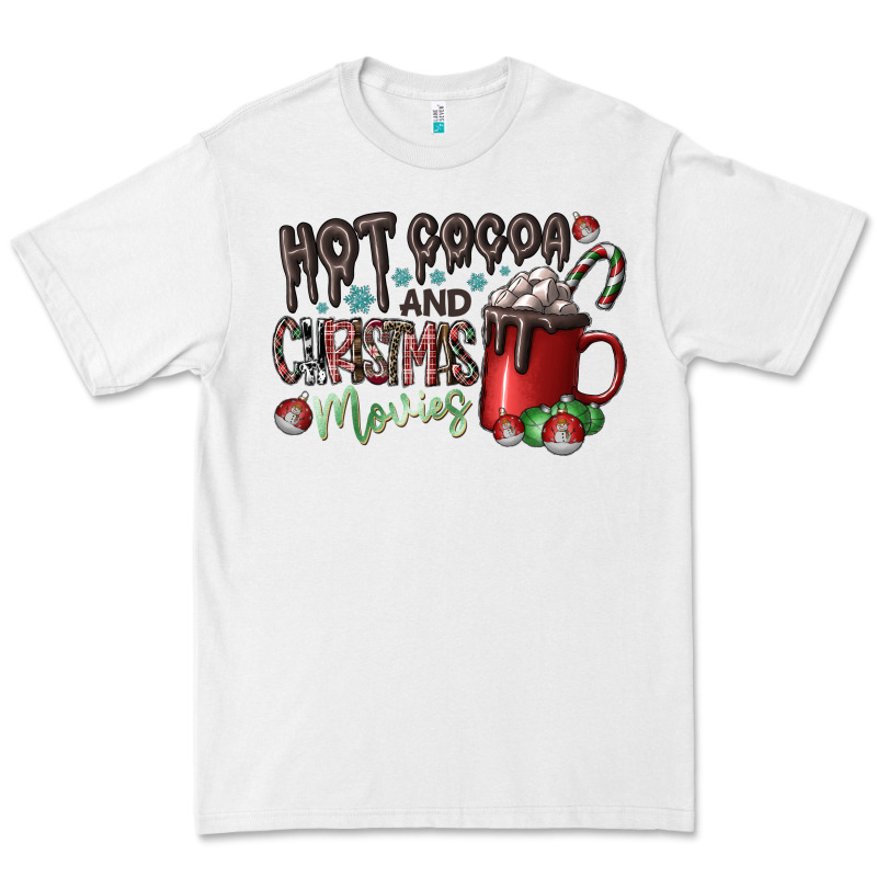Hot Cocoa And Christmas Movies Premium Tee by CowhideDigitalArt | Teevron