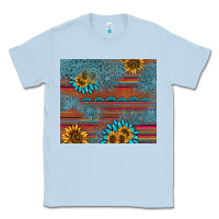 Dusty Blue sunflower gemstone serape tumbler Classic Tee - AdoDesignShop