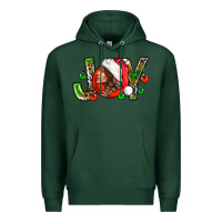 Sports Green Joy with woman Premium Hoodie - NancyCooperArtShop