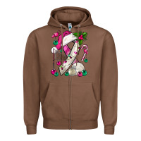 Chestnut Pink Christmas Breast Cancer Ribbon Volleyball Zipper Hoodie - BundleAndBundleShop