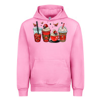 Fuchsia Pink ladybug coffee cups Urban Hoodie - OliviaCreatesArt