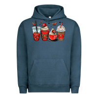 Pigment Midnight Navy ladybug coffee cups Urban Hoodie - OliviaCreatesArt
