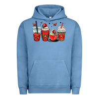 Pigment Pebble Blue ladybug coffee cups Urban Hoodie - OliviaCreatesArt