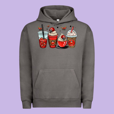 Ladybug Coffee Cups Urban Hoodie Designed By Oliviacreatesart