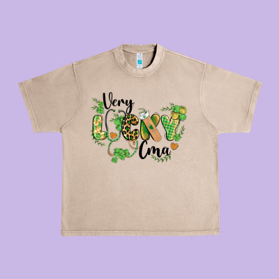 St. Patricks Day Very Lucky Cma Urban Heavy Tee Designed By Barkaloodesign