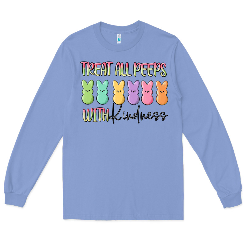 Treat All Peeps With Kindness Long Sleeve Tee by MaliasSmallBusiness | Teevron