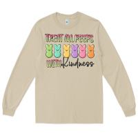 Mushroom treat all peeps with kindness Long Sleeve Tee - MaliasSmallBusiness