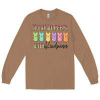 Toasted Coconut treat all peeps with kindness Long Sleeve Tee - MaliasSmallBusiness