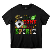 Black small town big spirit soccer Heavy Core Tee - Zillion Design Studio