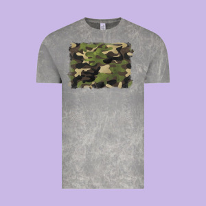 Camouflage Background Vintage Tee Designed By Barkaloodesign