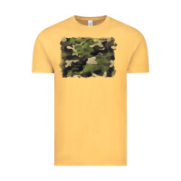 Vintage Mustard camouflage background Vintage Tee - BarkalooDesign